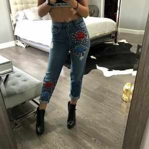 NEW LF CARMAR FLORAL JEANS